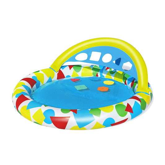 Marlook Kids Pool 120x117x46cm Inflatable Play Swimming Pools w/ Canopy 45L