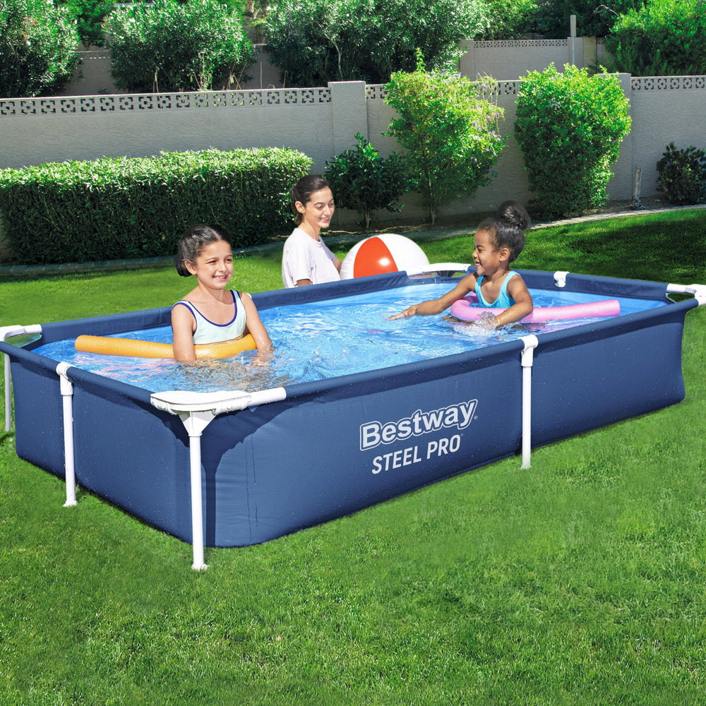 Marlook Swimming Pool 221x150x43cm Steel Frame Above Ground Pools 1200L