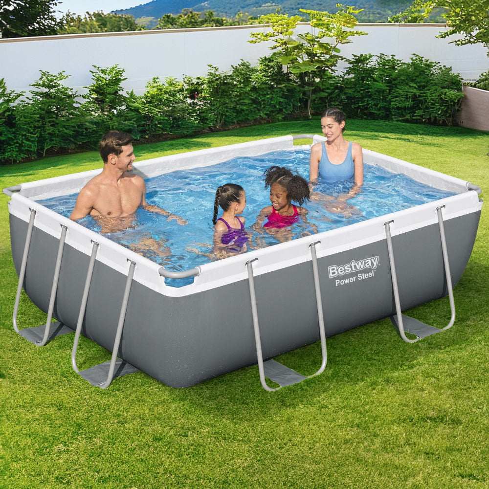 Marlook Swimming Pool 282x196x84cm Steel Frame Above Ground Pools Filter Pump 3662L