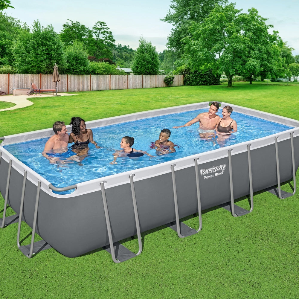 Marlook Swimming Pool 549x274x122cm Steel Frame Above Ground Pools Filter Pump Ladder 14812L