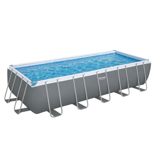 Marlook Swimming Pool 640x274x132cm Steel Frame Above Ground Pools Filter Pump Ladder 19281L