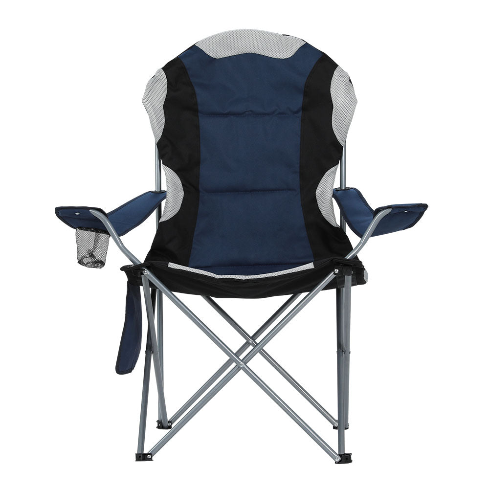 Marlook Camping Folding Chair Portable Outdoor Hiking Fishing Picnic Navy 2pcs