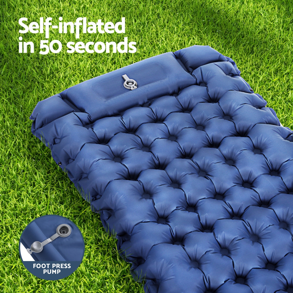 Marlook Self Inflating Mattress Camping Sleeping Mat Air Bed Single Pillow Bag