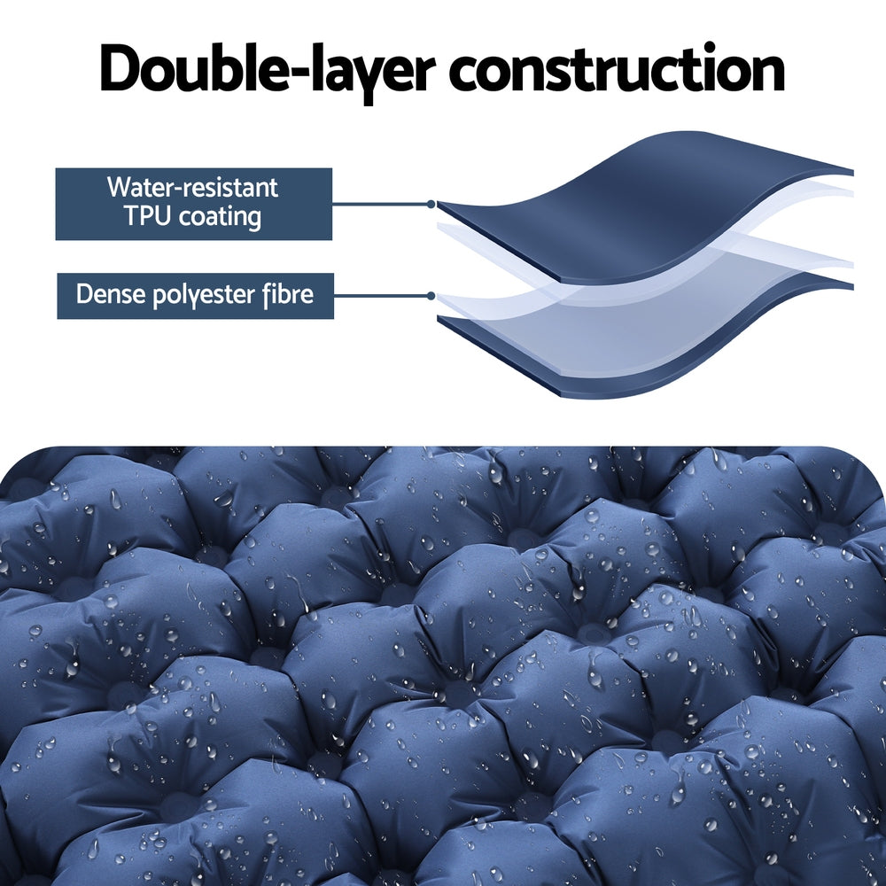 Marlook Self Inflating Mattress Camping Sleeping Mat Air Bed Single Pillow Bag