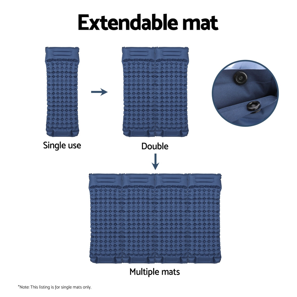 Marlook Self Inflating Mattress Camping Sleeping Mat Air Bed Single Pillow Bag