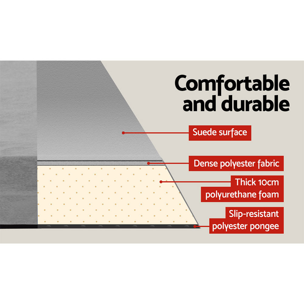 Marlook Self Inflating Mattress Camping Sleeping Mat Air Bed Double Set Grey