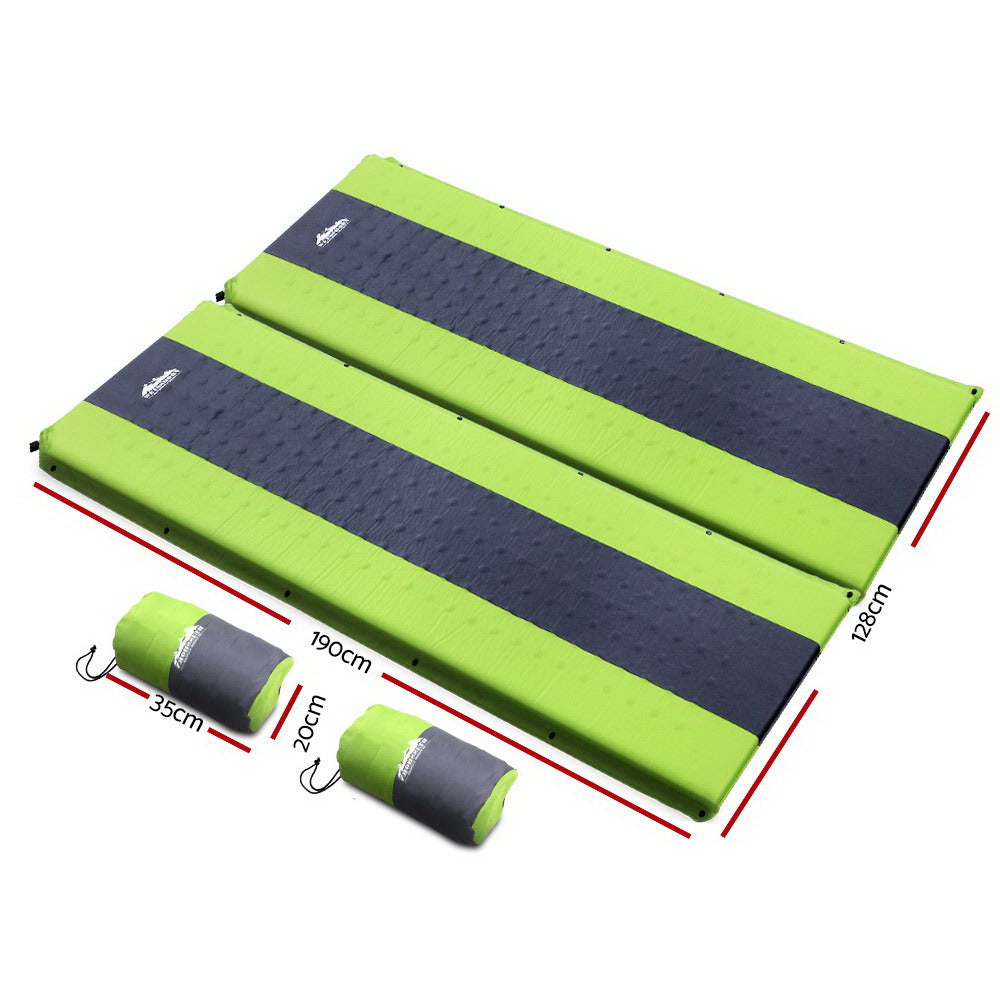 Marlook Self Inflating Mattress Camping Sleeping Mat Air Bed Pad Double Green