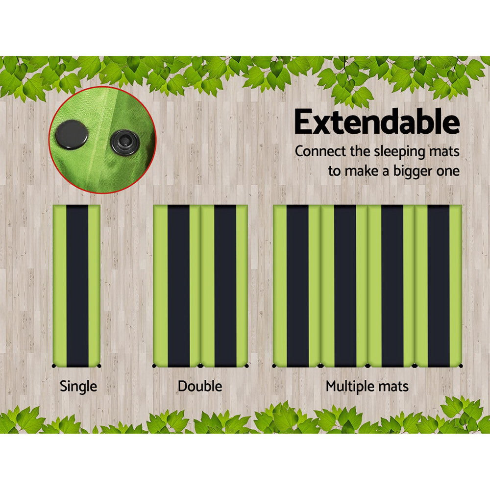 Marlook Self Inflating Mattress Camping Sleeping Mat Air Bed Pad Double Green