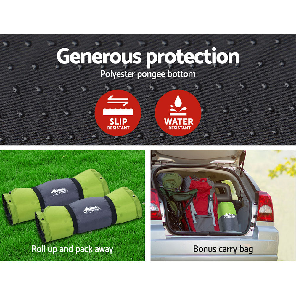 Marlook Self Inflating Mattress Camping Sleeping Mat Air Bed Pad Double Green