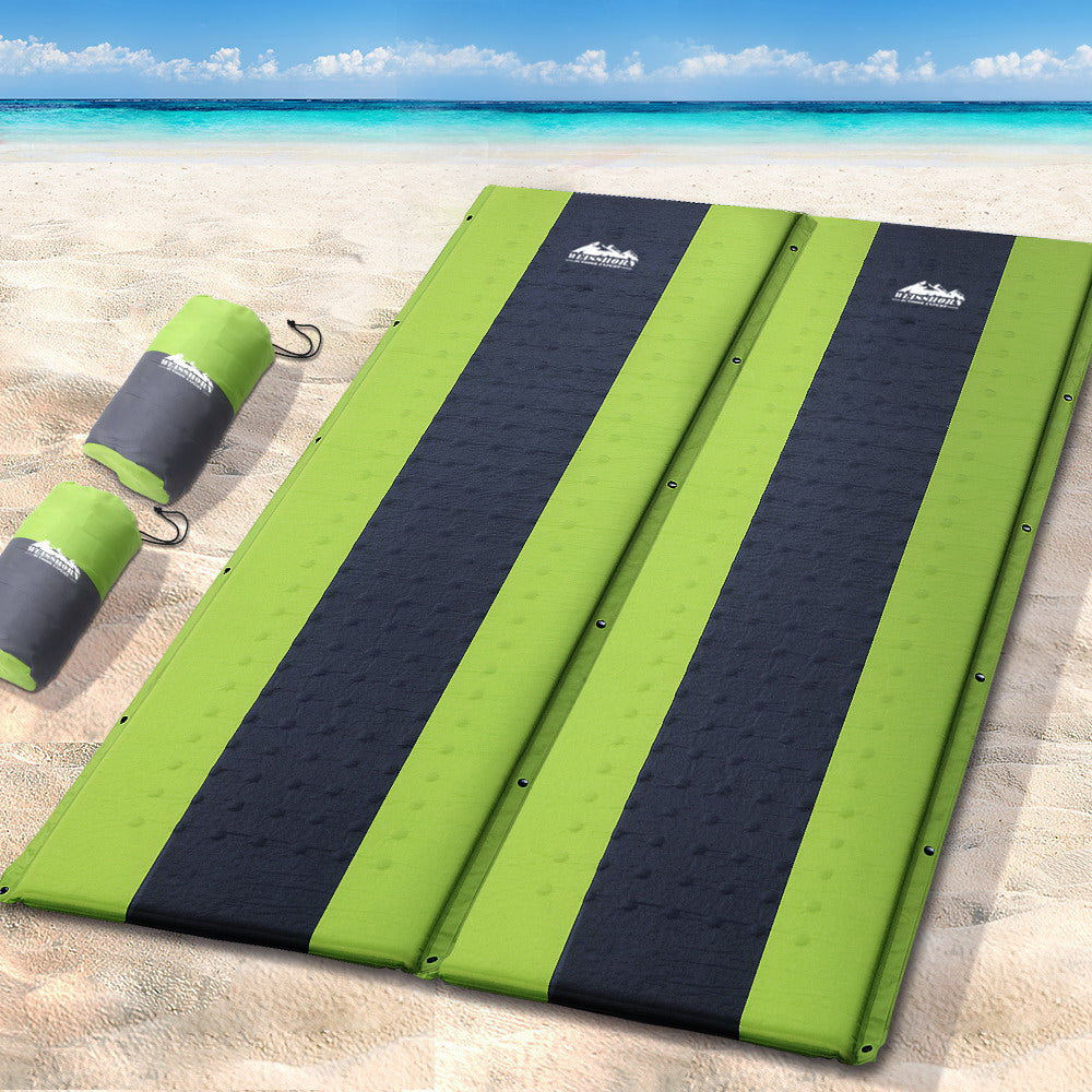 Marlook Self Inflating Mattress Camping Sleeping Mat Air Bed Pad Double Green