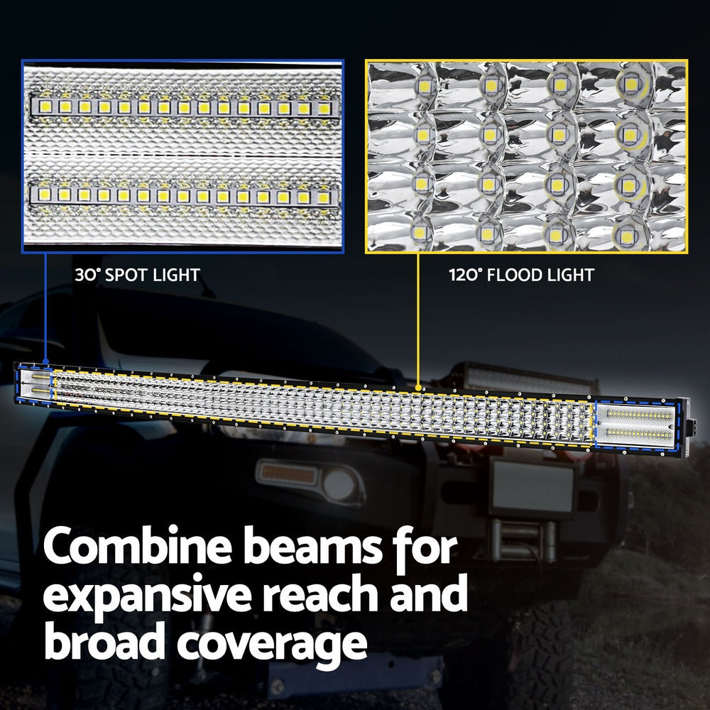 Marlook LED Driving Light 50 Inch Flood Spot Light Bar Driving Lamp Offroad Truck