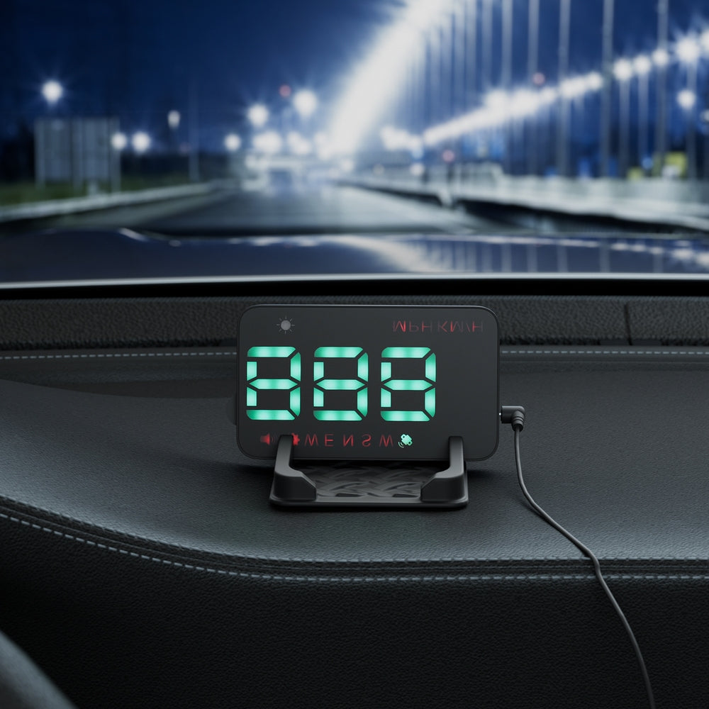 Marlook Universal Car Digital GPS Speedometer HUD Display Overspeed Warning Alarm 2 Modes