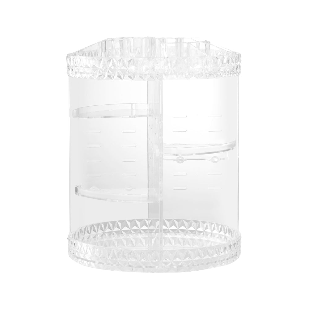Marlook Makeup Case Acrylic Rotating Cosmetic Organizer Storage Display Holder