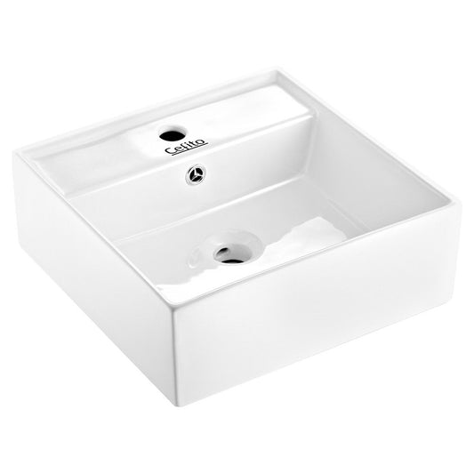 Marlook Bathroom Basin Ceramic Vanity Sink Hand Wash Bowl 41x41cm