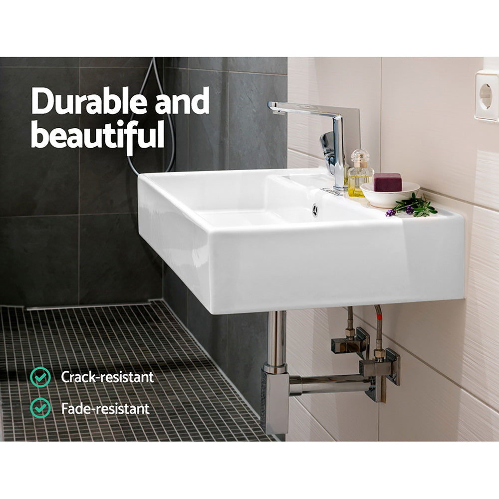Marlook Bathroom Basin Ceramic Vanity Sink Hand Wash Bowl 41x41cm