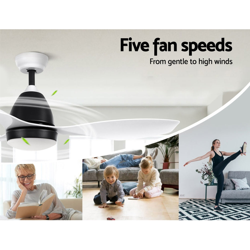 Marlook 48'' Ceiling Fan DC Motor w/Light w/Remote - White