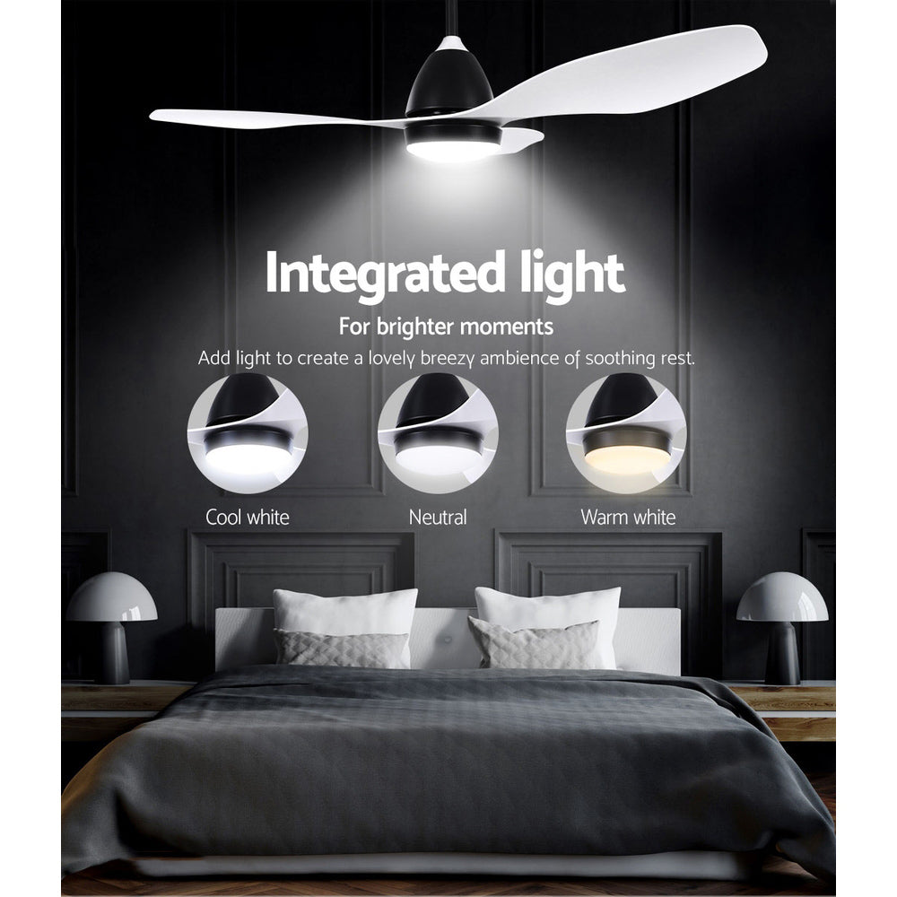 Marlook 48'' Ceiling Fan DC Motor w/Light w/Remote - White