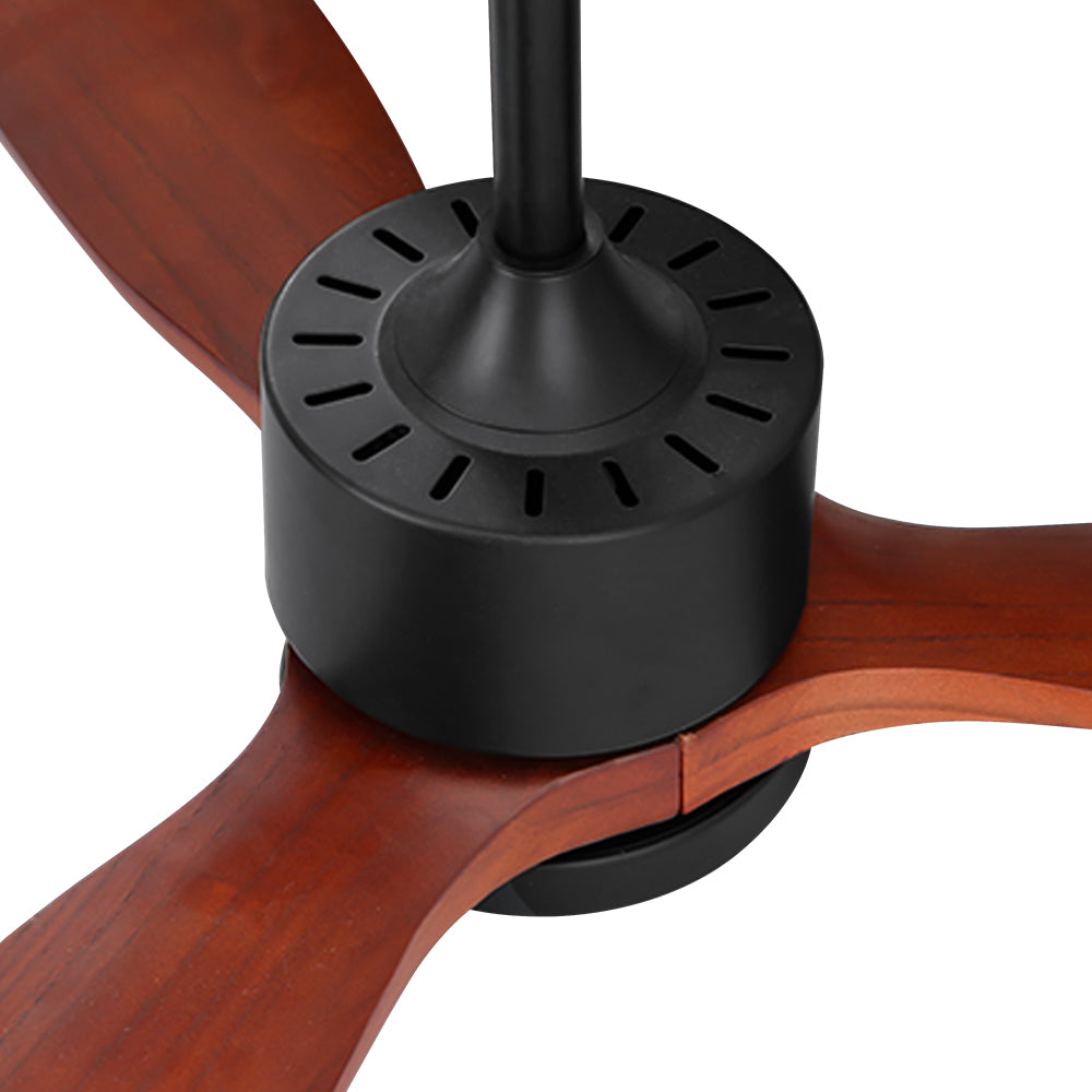 Marlook 52'' Ceiling Fan AC Motor 3 Blades w/Light - Dark Wood