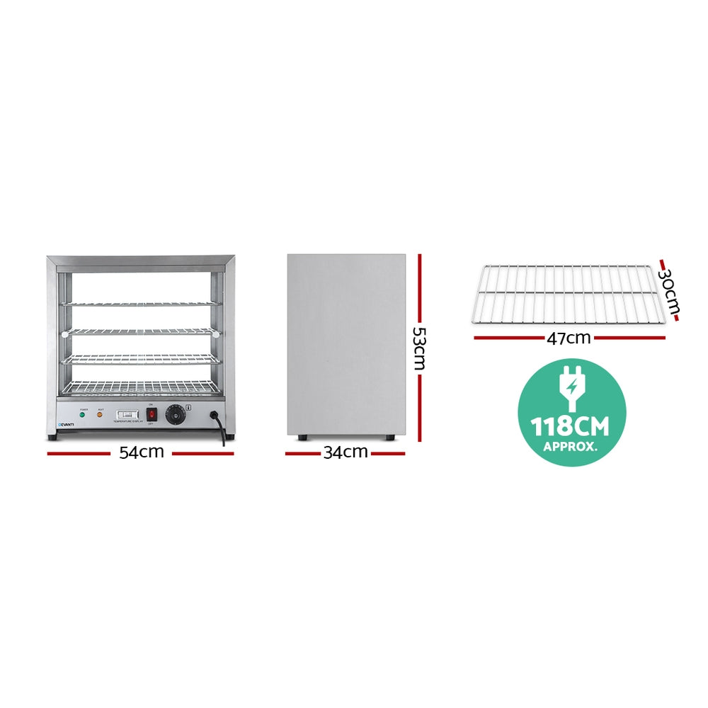 Marlook Commercial Food Warmer Hot Display Showcase Cabinet 54cm