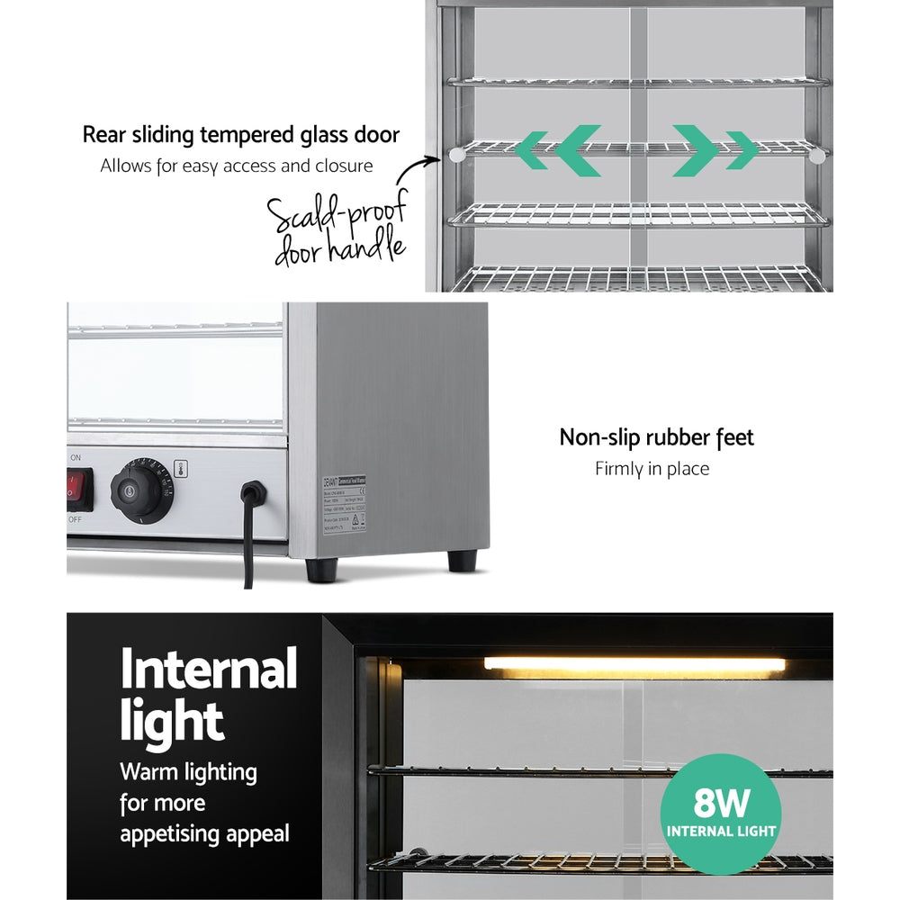 Marlook Commercial Food Warmer Hot Display Showcase Cabinet 54cm