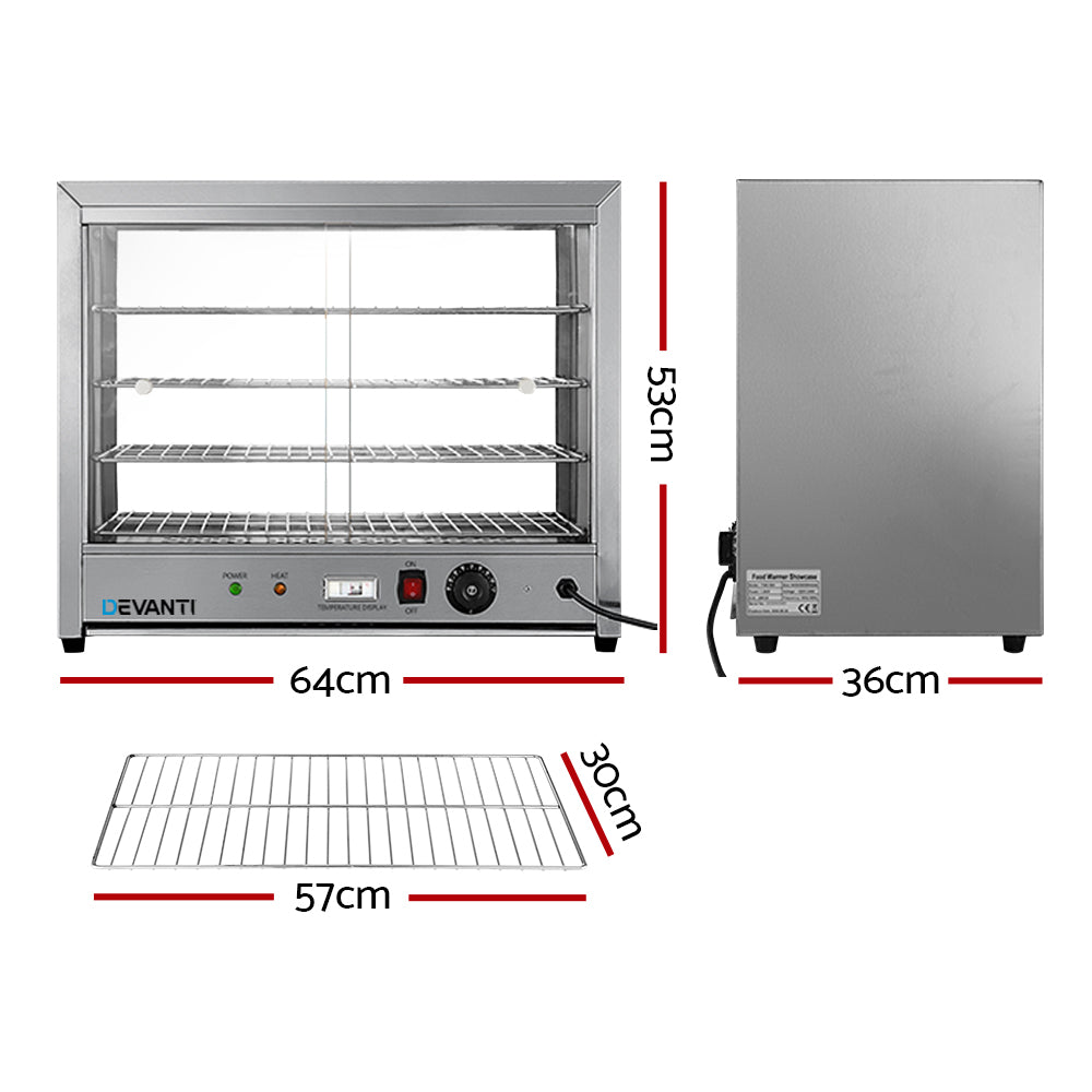 Marlook Commercial Food Warmer Hot Display Showcase Cabinet 64cm