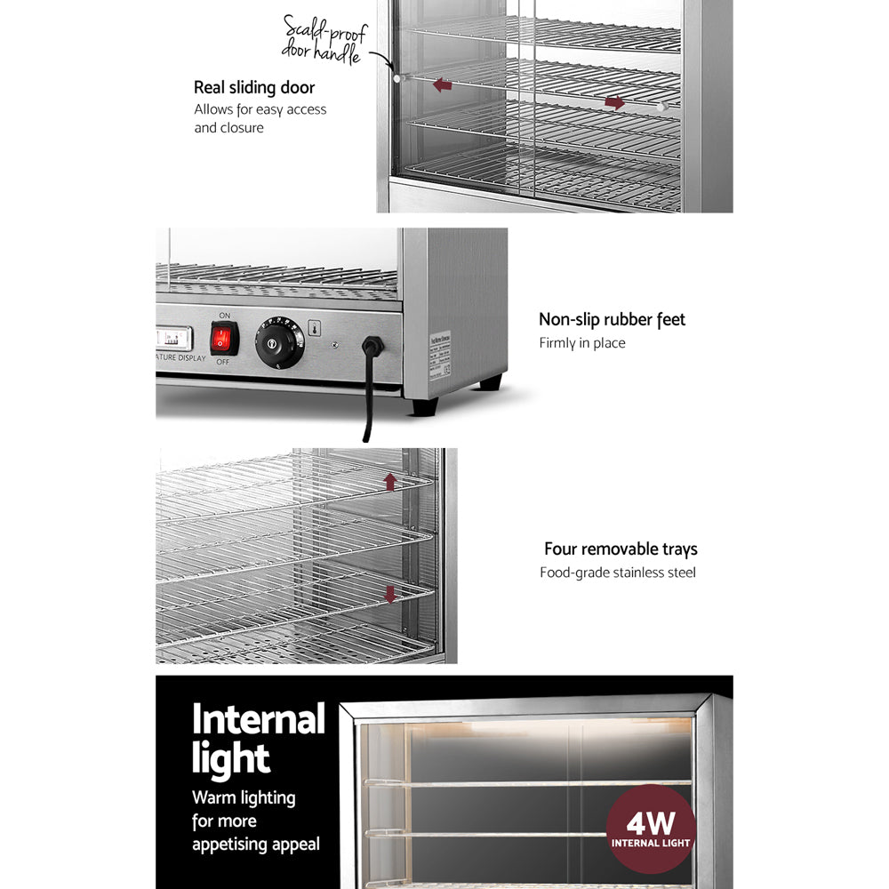 Marlook Commercial Food Warmer Hot Display Showcase Cabinet 64cm
