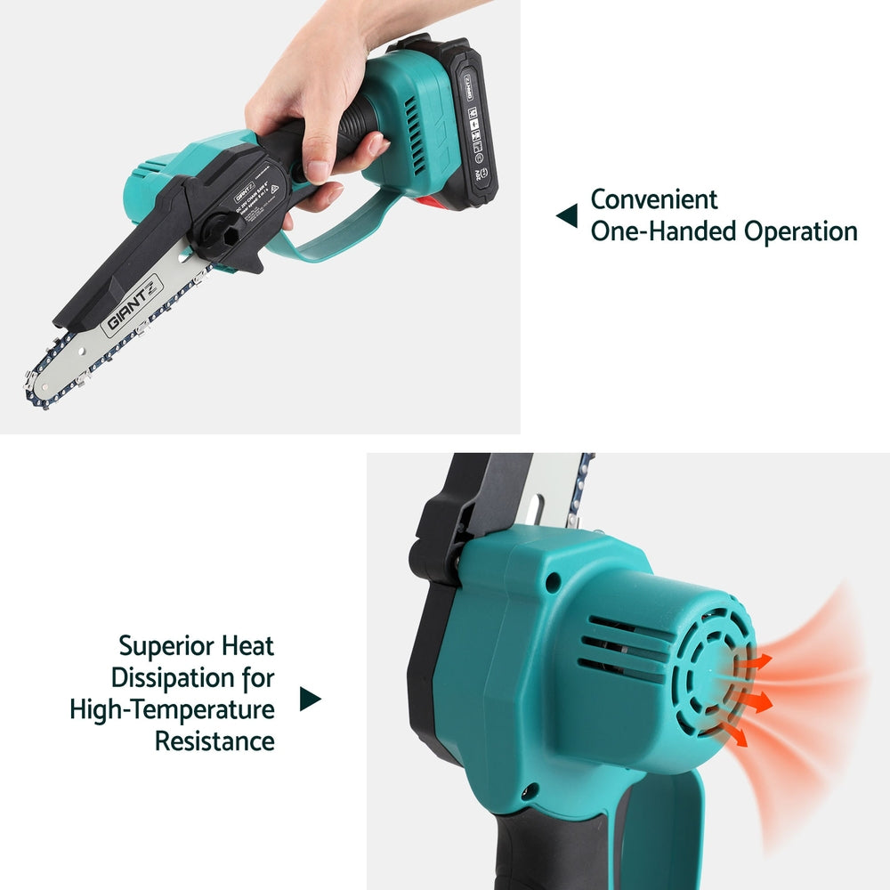 Marlook 6" Mini Cordless Electric Chainsaw Rechargeable Wood Cutter