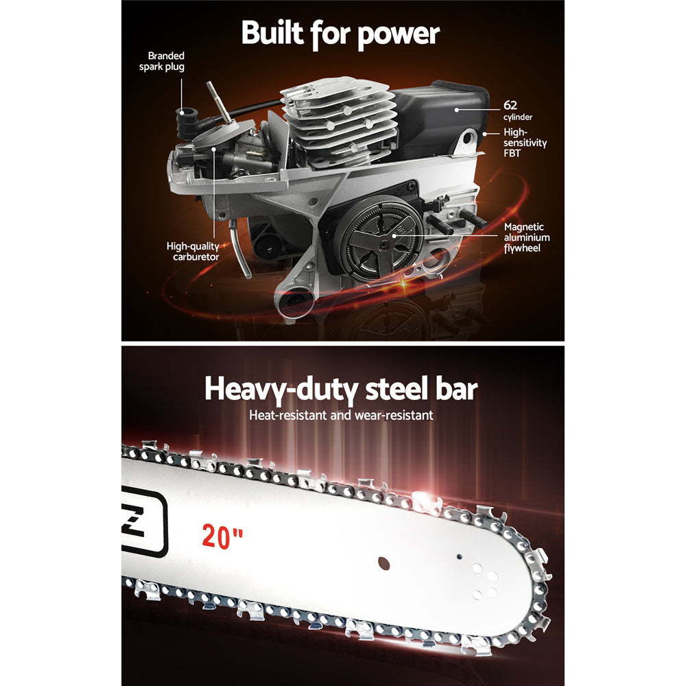 Marlook Chainsaw Petrol 62CC 20" Bar Commercial E-Start Pruning Chain Saw,Marlook Chainsaw Petrol 62CC 20" Bar Commercial E-Start Pruning Chain Saw 4.5HP