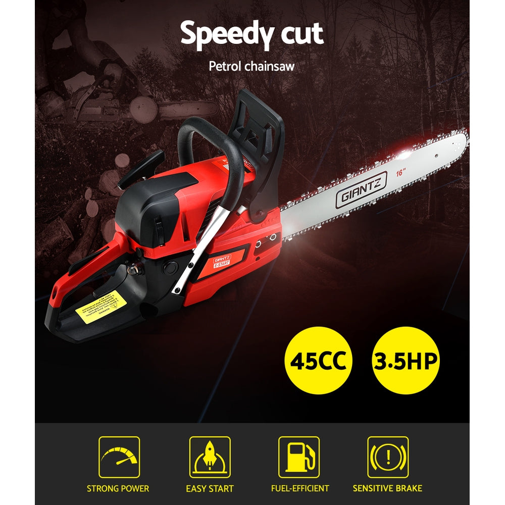 Marlook Chainsaw Petrol 45CC 16" Bar Commercial E-Start Pruning Chain Saw,Marlook Chainsaw Petrol 45CC 16" Bar Commercial E-Start Pruning Chain Saw 3.5HP