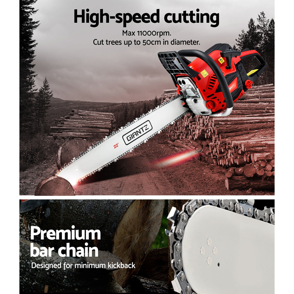Marlook Chainsaw Petrol 58CC 22" Bar Commercial E-Start Pruning Chain Saw,Marlook Chainsaw Petrol 58CC 22" Bar Commercial E-Start Pruning Chain Saw 4.2HP
