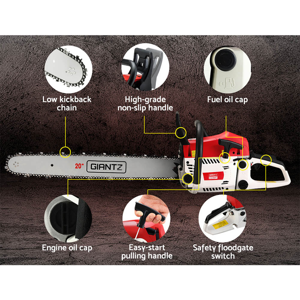 Marlook Chainsaw Petrol 62CC 20" Bar Commercial E-Start Pruning Chain Saw Spark Plug,Marlook Chainsaw Petrol 62CC 20" Bar Commercial Chain Saw E-Start Pruning 4.5HP