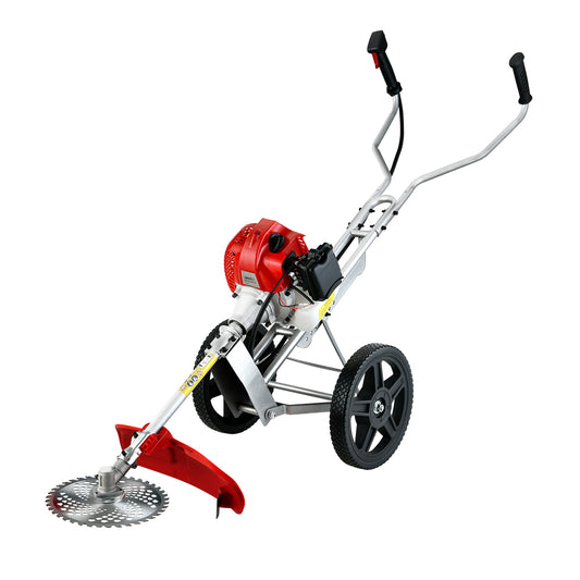 Marlook 62cc Petrol Brush Cutter Whipper Saw Trimmer 2 Stroke 3-in-1 Wheel