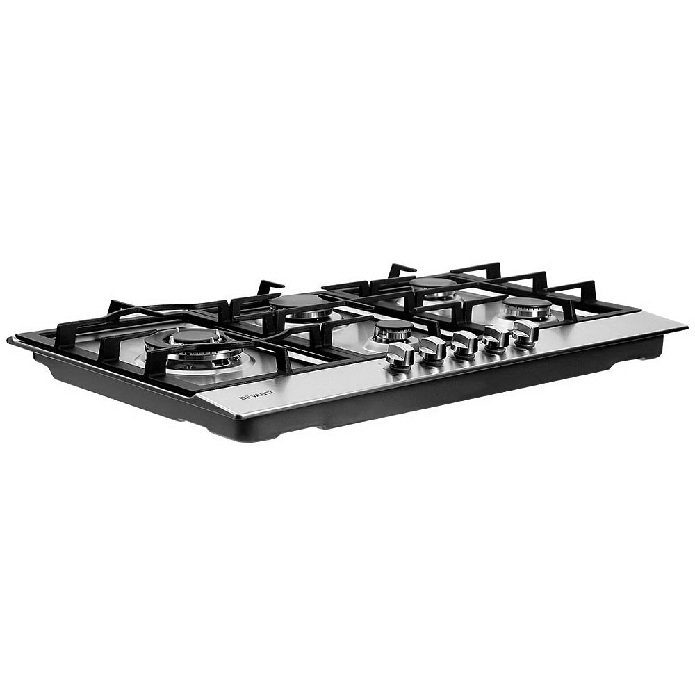 Marlook Gas Cooktop 90cm 5 Burner Silvir
