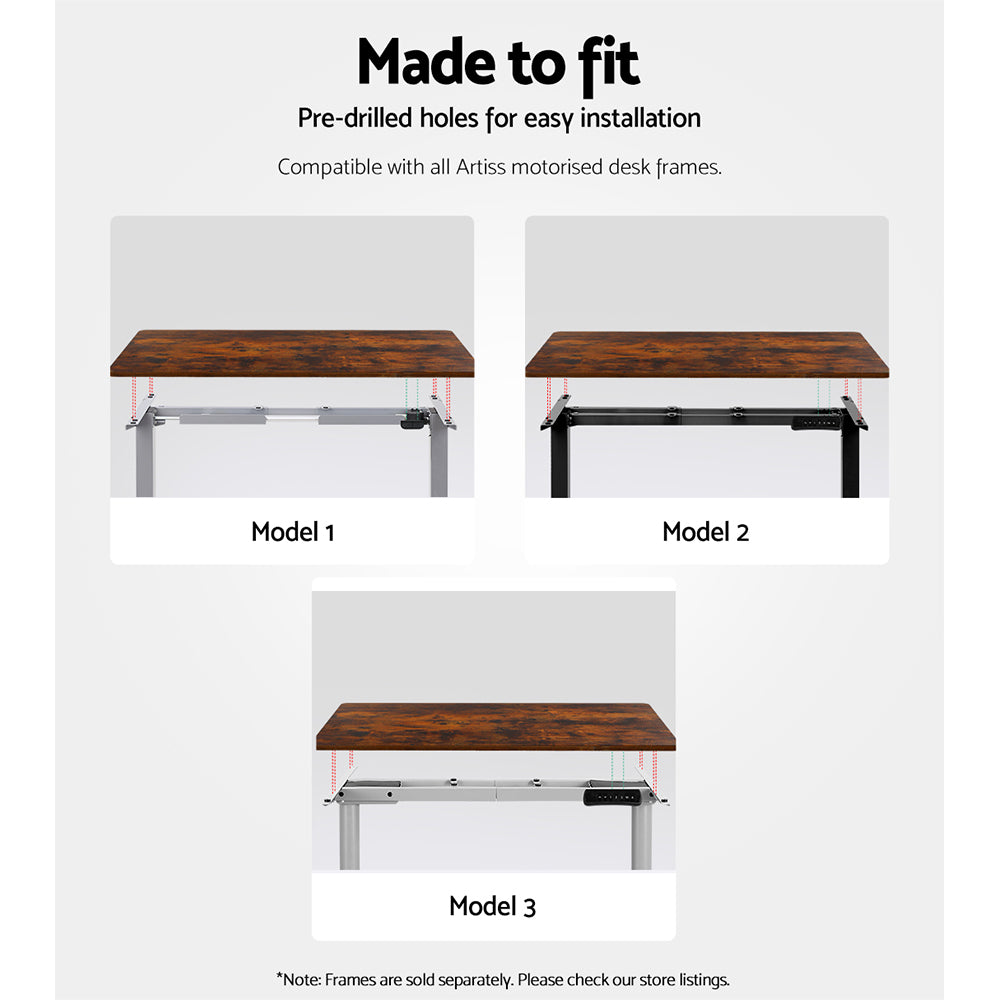 Marlook Standing Desk Top Rustic Brown 120CM