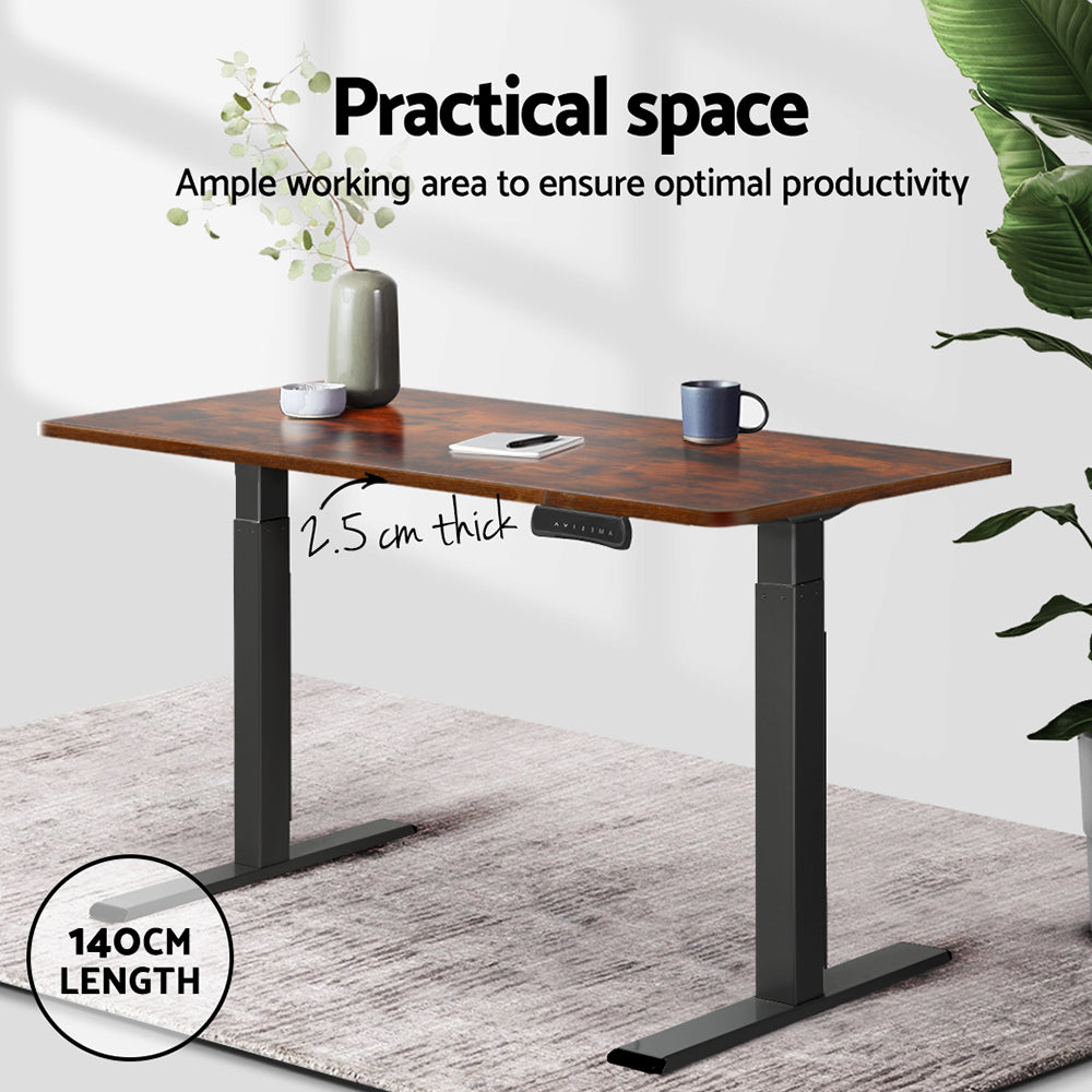 Marlook Standing Desk Top Rustic Brown 140CM