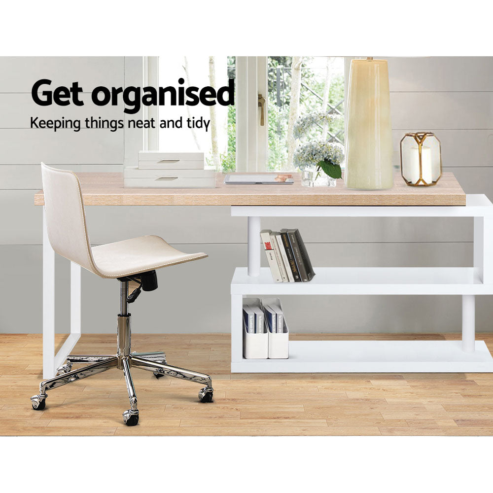 Marlook Computer Desk Bookshelf 140CM