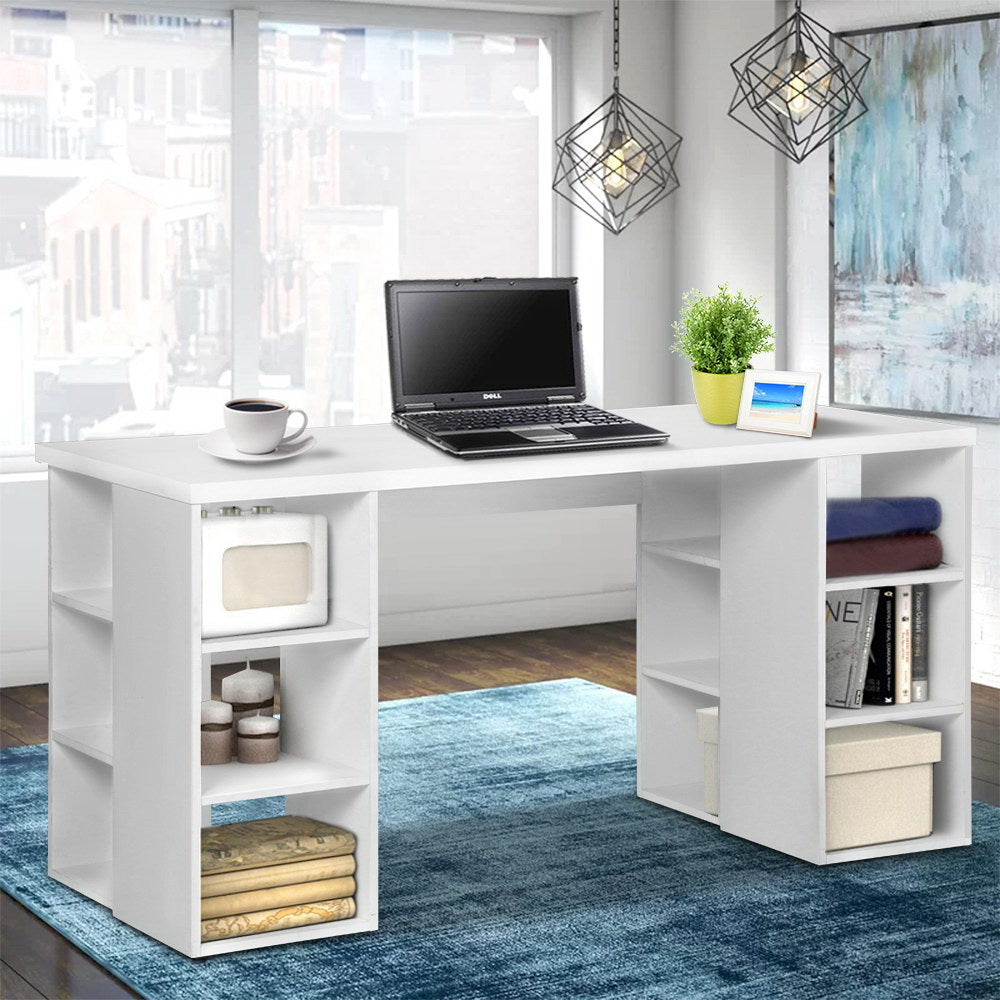 Marlook Computer Desk Bookshelf White 150CM