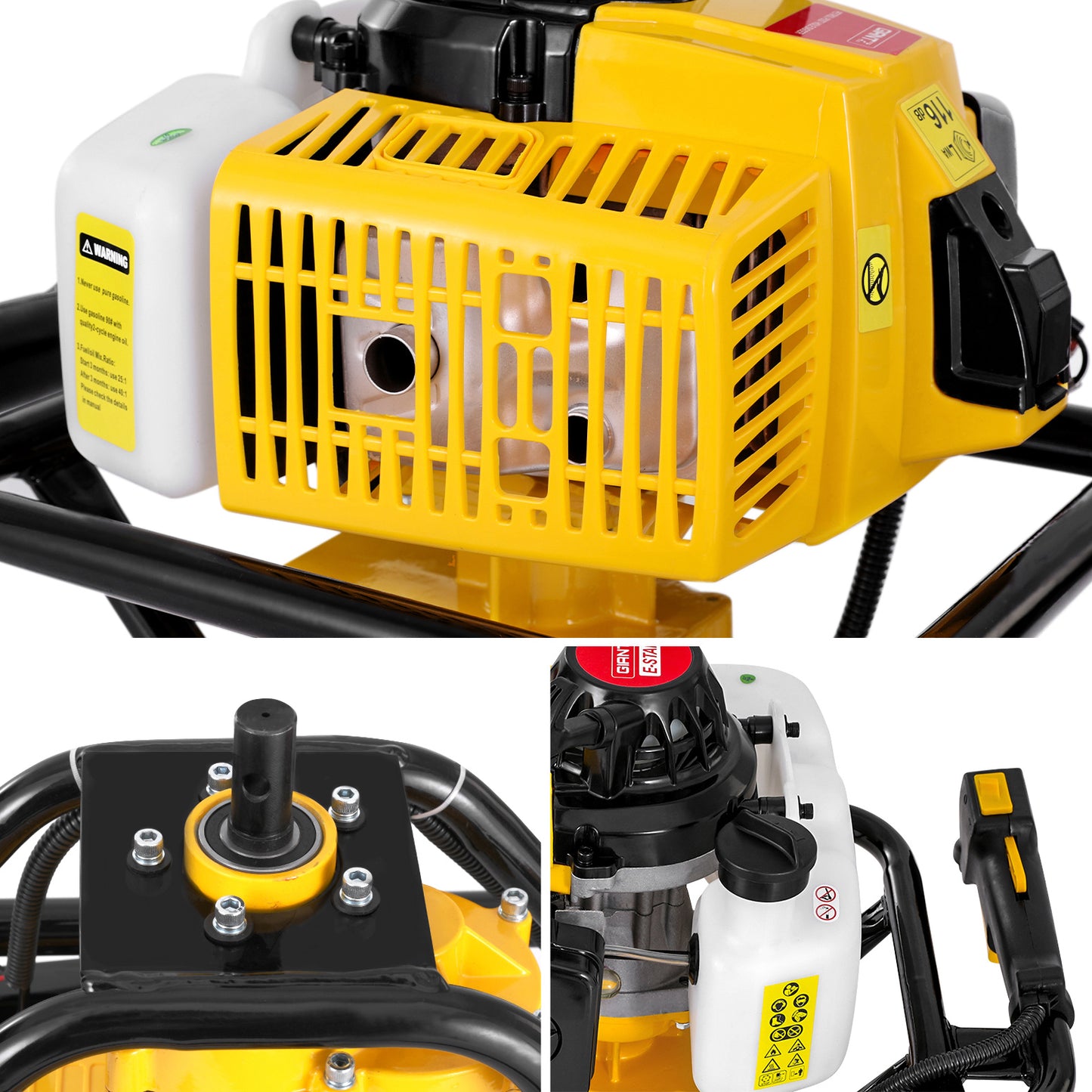 Marlook 82CC Post Hole Digger Motor Only Petrol Engine Yellow