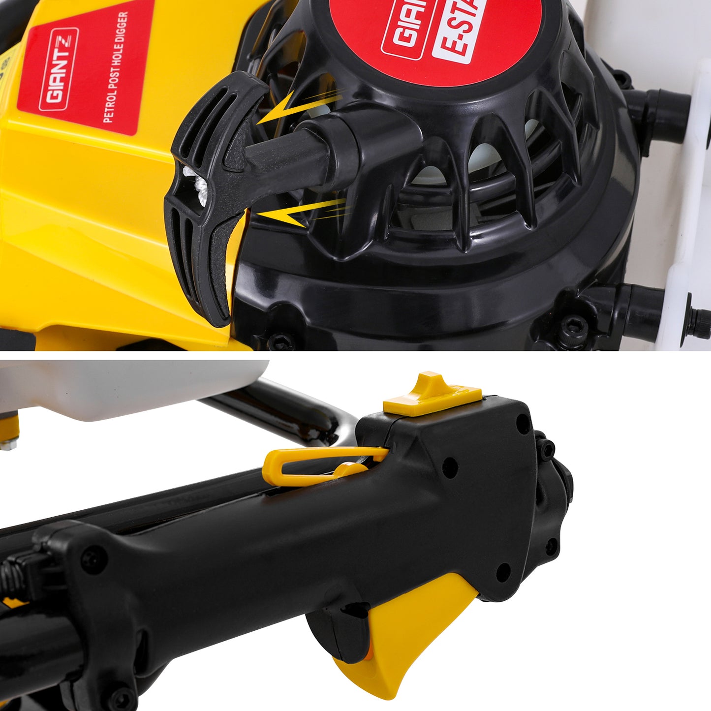 Marlook 82CC Post Hole Digger Motor Only Petrol Engine Yellow