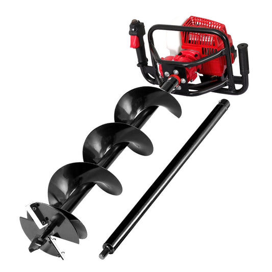 Marlook 80CC Post Hole Digger 200mm Petrol Drill Extension Auger Bits