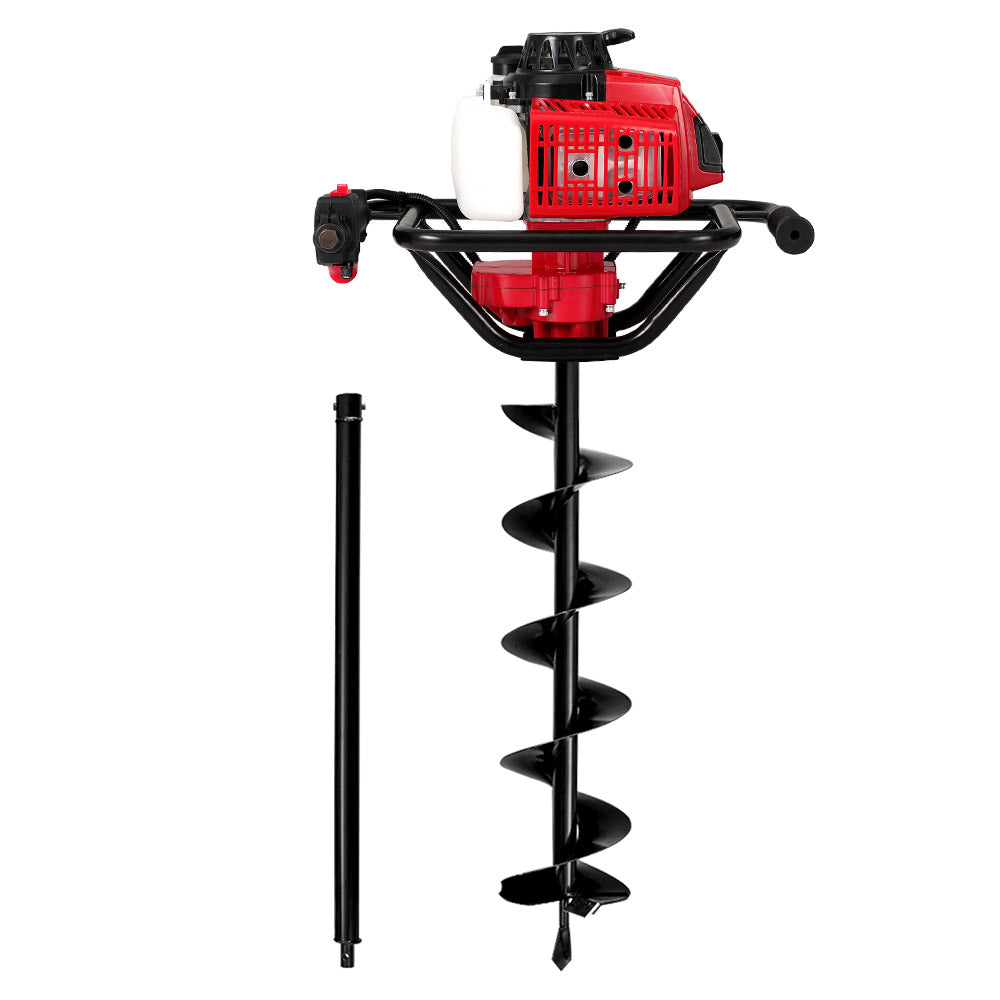 Marlook 80CC Post Hole Digger 200mm Petrol Drill Extension Auger Bits