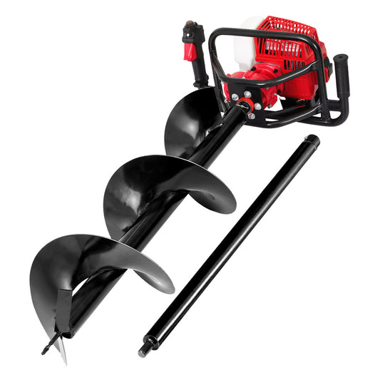 Marlook 80CC Post Hole Digger 300mm Petrol Drill Extension Auger Bits
