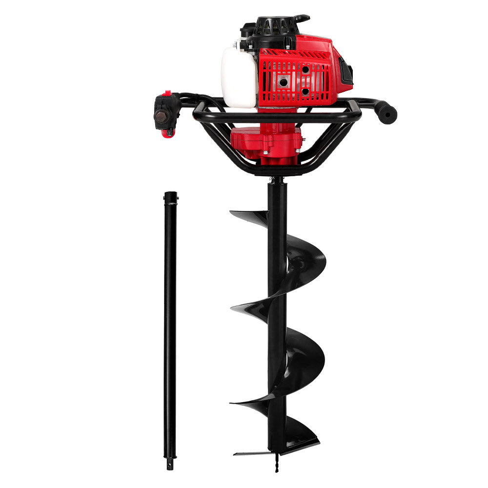 Marlook 80CC Post Hole Digger 300mm Petrol Drill Extension Auger Bits