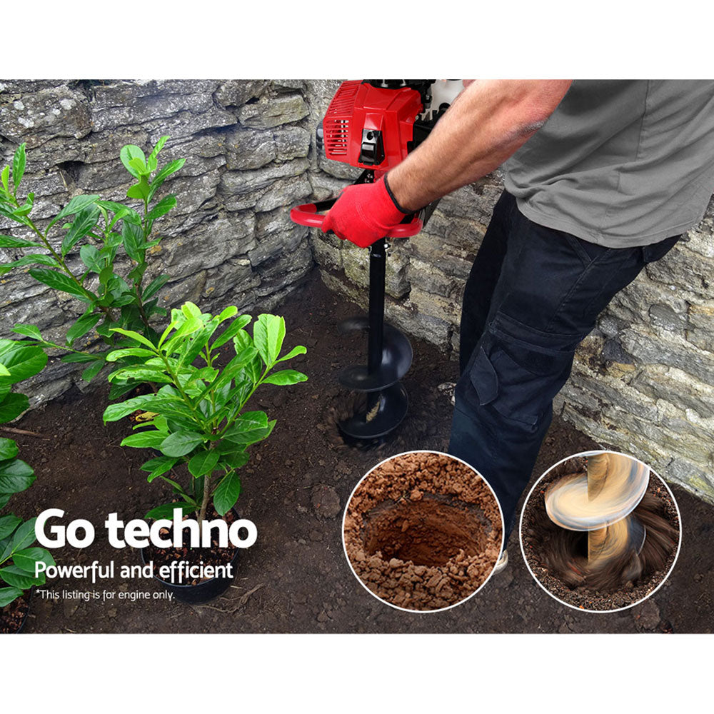 Marlook 80CC Petrol Post Hole Digger Motor Only Engine Red