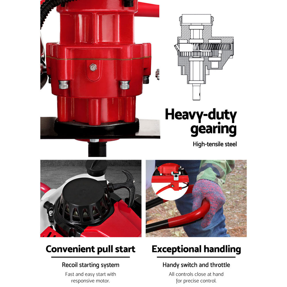 Marlook 80CC Petrol Post Hole Digger Motor Only Engine Red