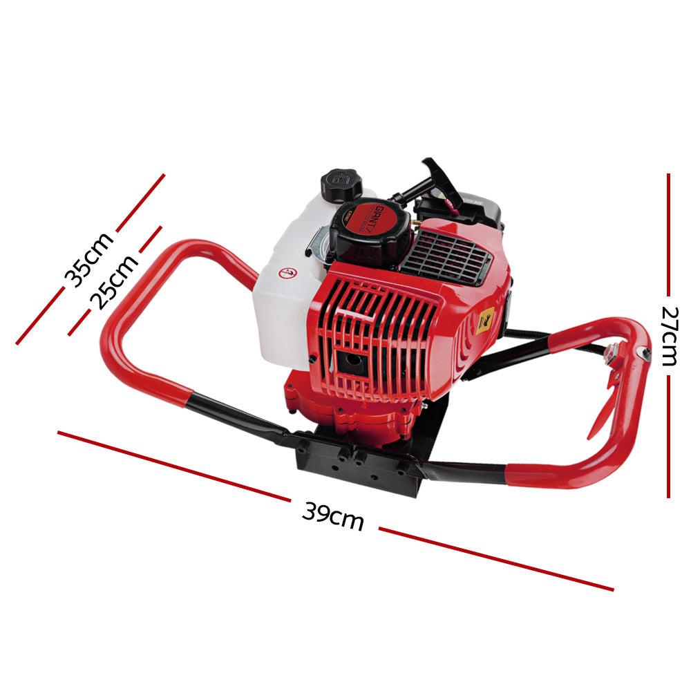 Marlook 66CC Post Hole Digger Motor Only Petrol Engine Red