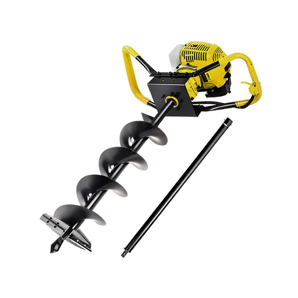 Marlook 80CC Post Hole Digger 200mm Petrol Drill Auger Extension Bits