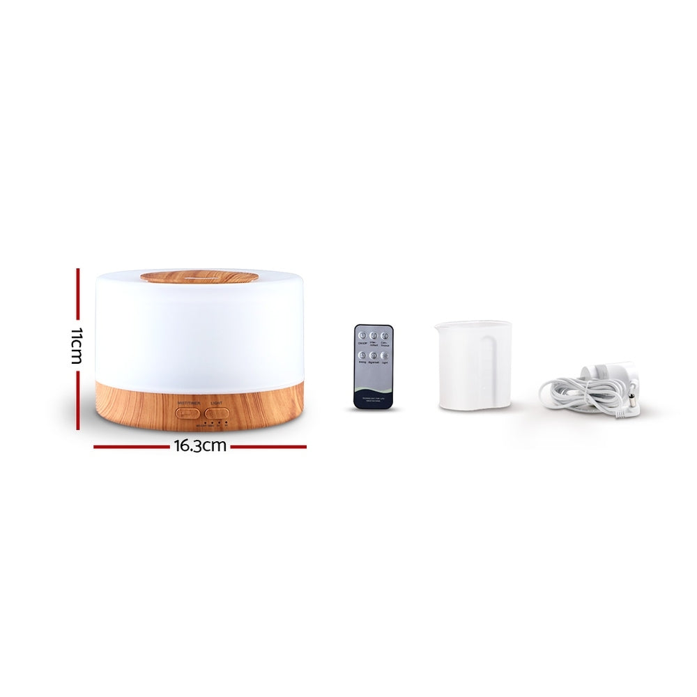 Marlook Aroma Diffuser Aromatherapy Light Wood 500ml