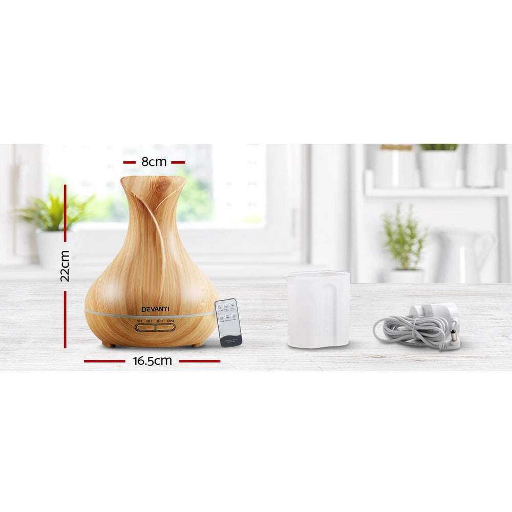 Marlook Aroma Diffuser Aromatherapy Light Wood 400ml