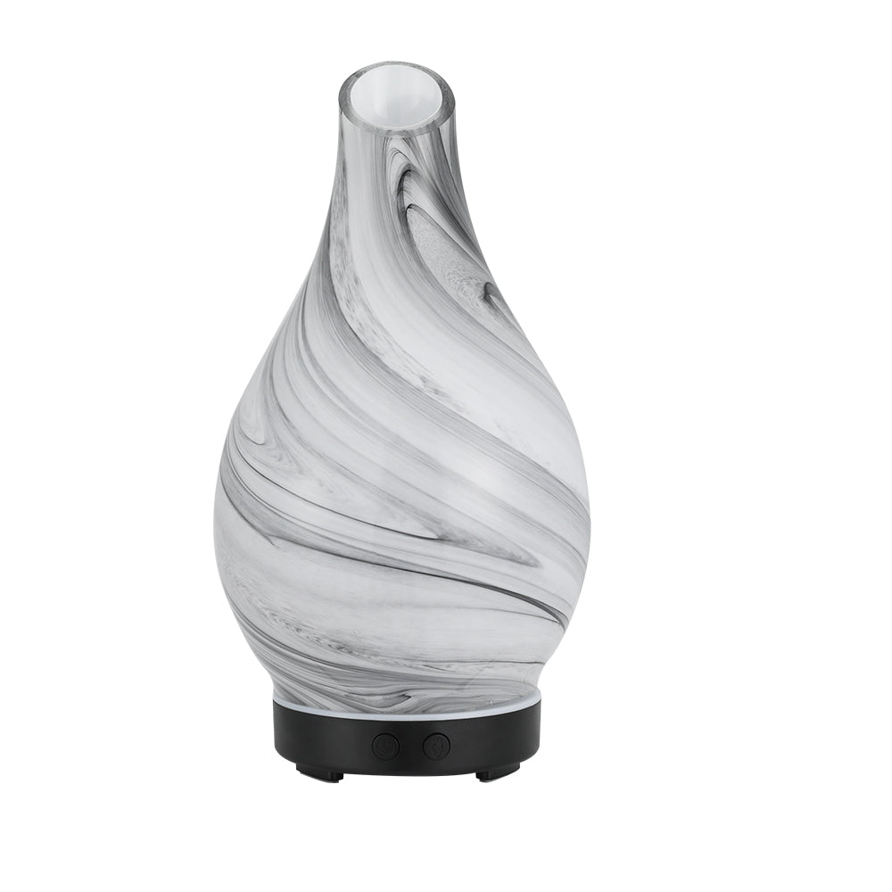 Marlook Aromatherapy Aroma Diffuser Essential Oil Humidifier LED Glass Marble